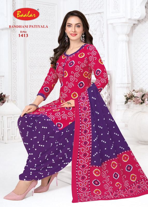 Baalar bandhani patiyala vol-14 dress material wholesaler in vashi navi mumbai